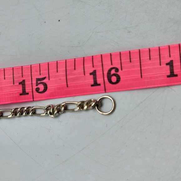 Blue Crystal Silver Tone Chain Necklace With Drop Pendant - Picture 6 of 6